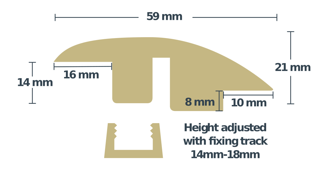 Solid Wood Semi Ramp Profile