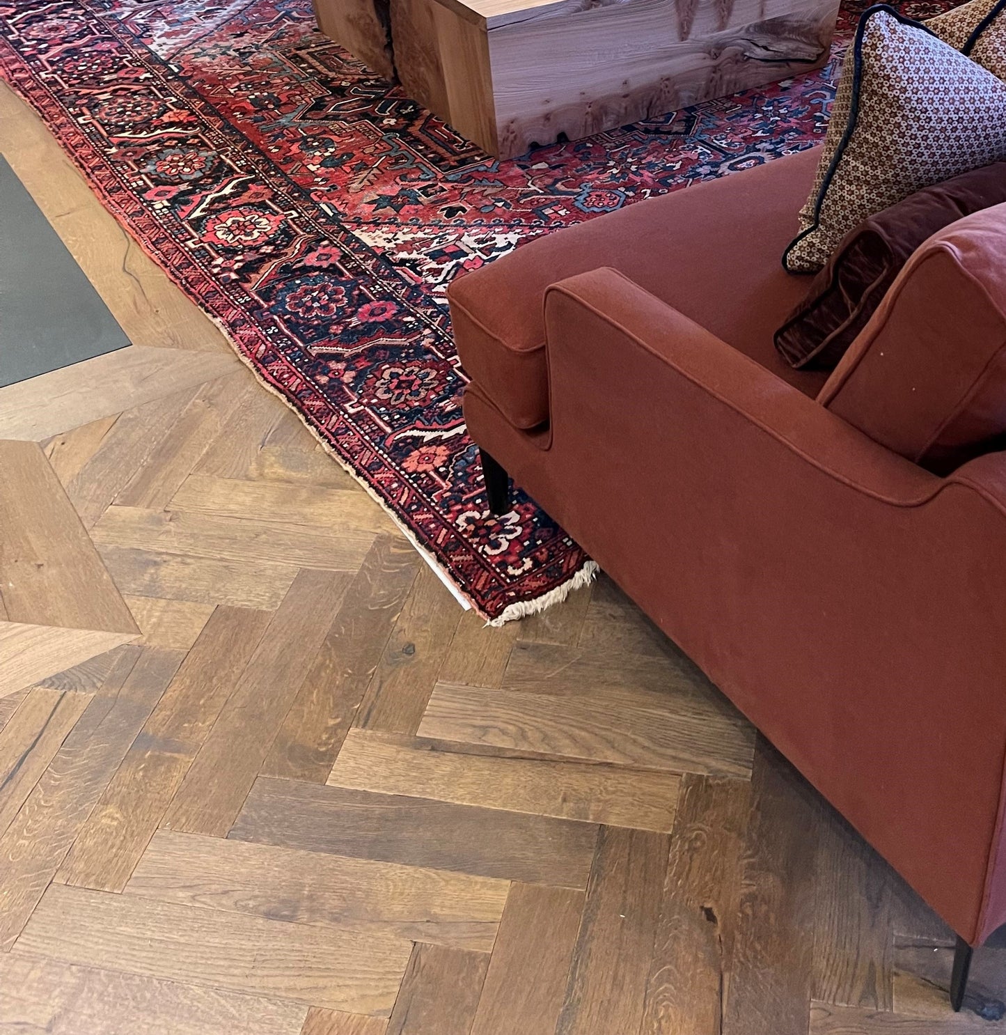 Jacobean Herring Bone Pattern Flooring Engineered oak