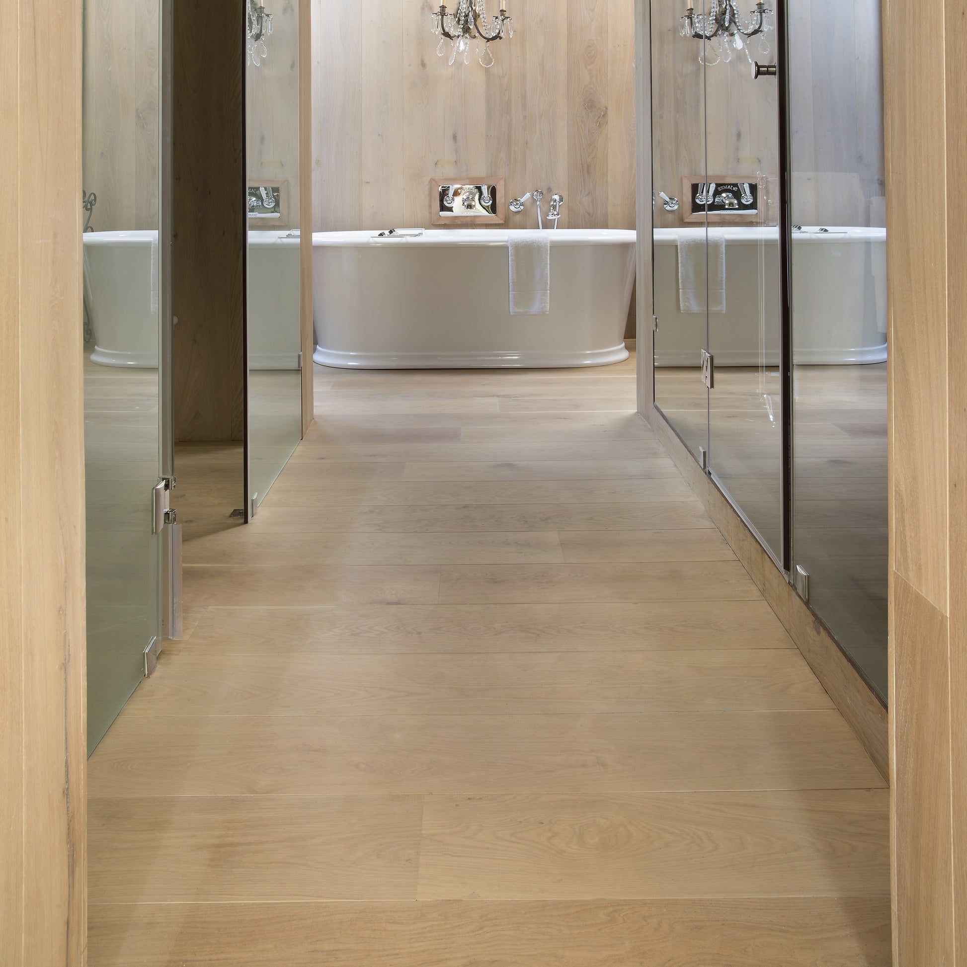 Wide Plank Oak Flooring finished in Hayling a warm light oak