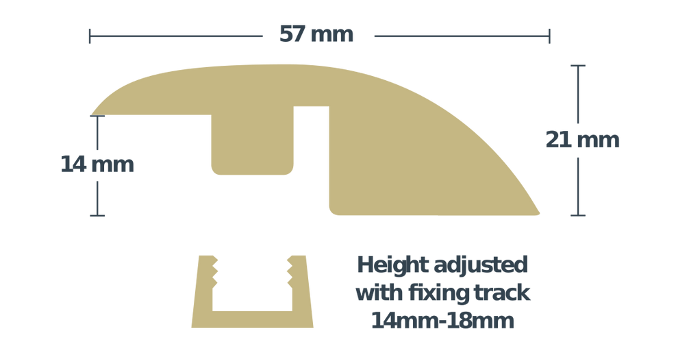 Js2601 Ramp Profile Ramp Profile Solid Oak 0.9m – Hard Decor Shop