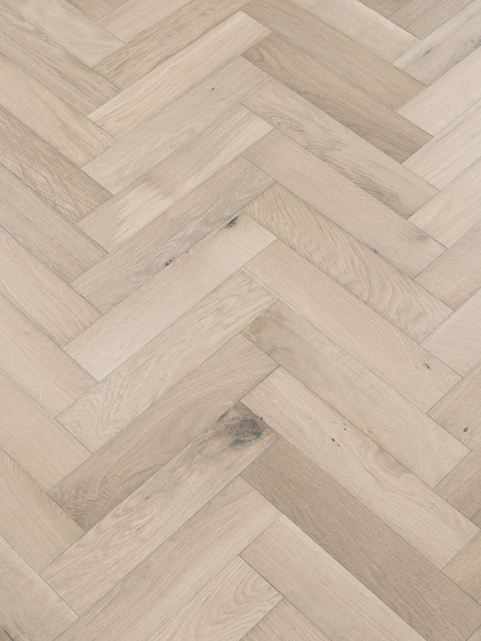Pearlescent Engineered Oak Herringbone