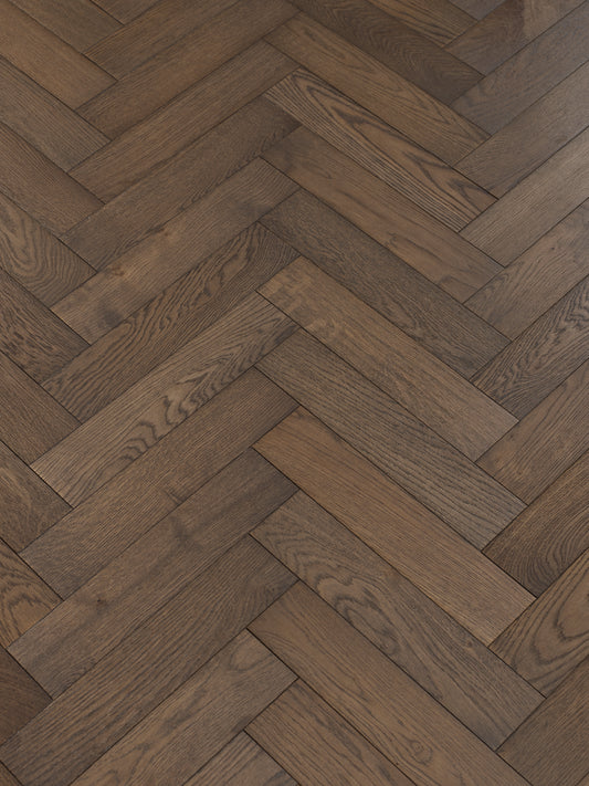 Umber Engineered Oak Herringbone