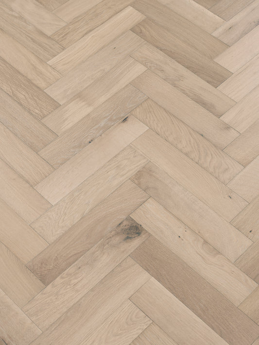 Silver Sand Engineered Oak Herringbone