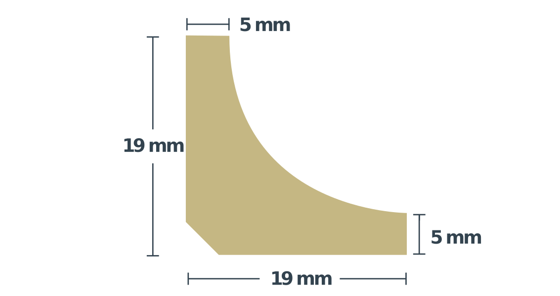 Oak Scotia Profile 19mm x 19mm