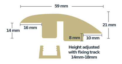 Solid Wood Semi Ramp Profile